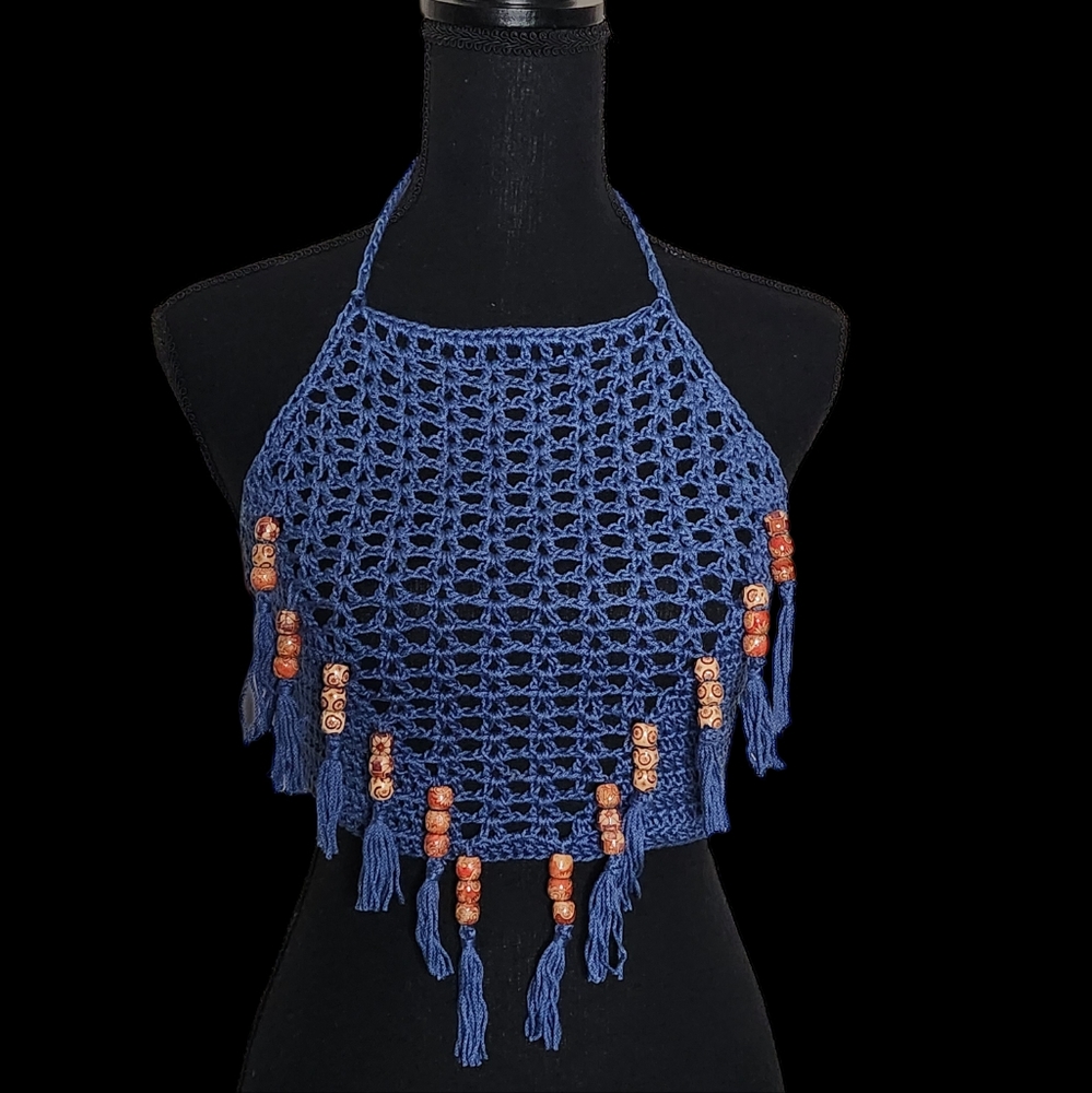 Crochet Beaded Crop Top